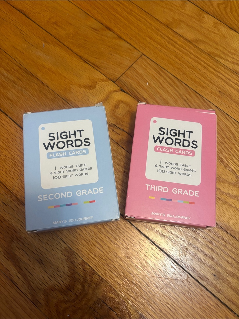 Sight Words Flash Cards - Second Grade (Blue) & Third Grade (Pink)